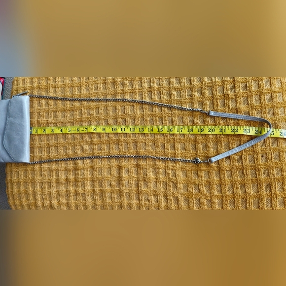 HOBO Daria Light Gray Convertible Crossbody/Clutch Bag with Chain Strap - Picture 11 of 11